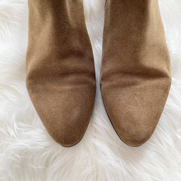Isabel Marant Étoile Tan Taupe Patsha Hey Jude Suede Side Zip Ankle Boots - Picture 2 of 8